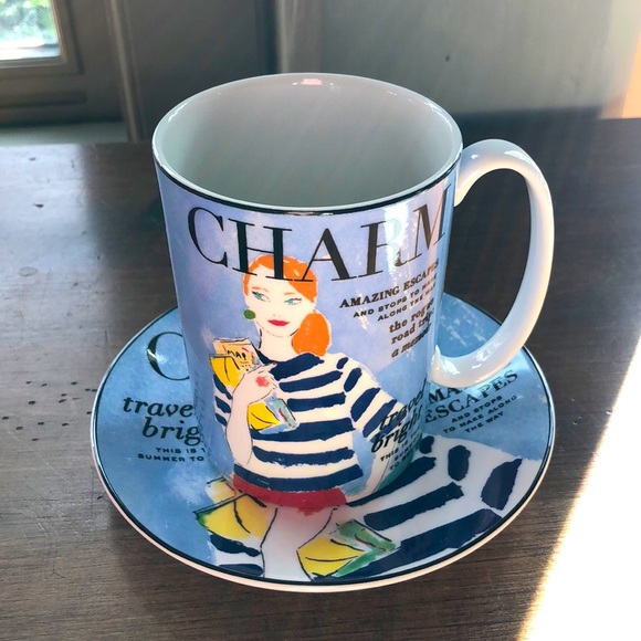 Kate Spade CHARM mug and plate set NWT